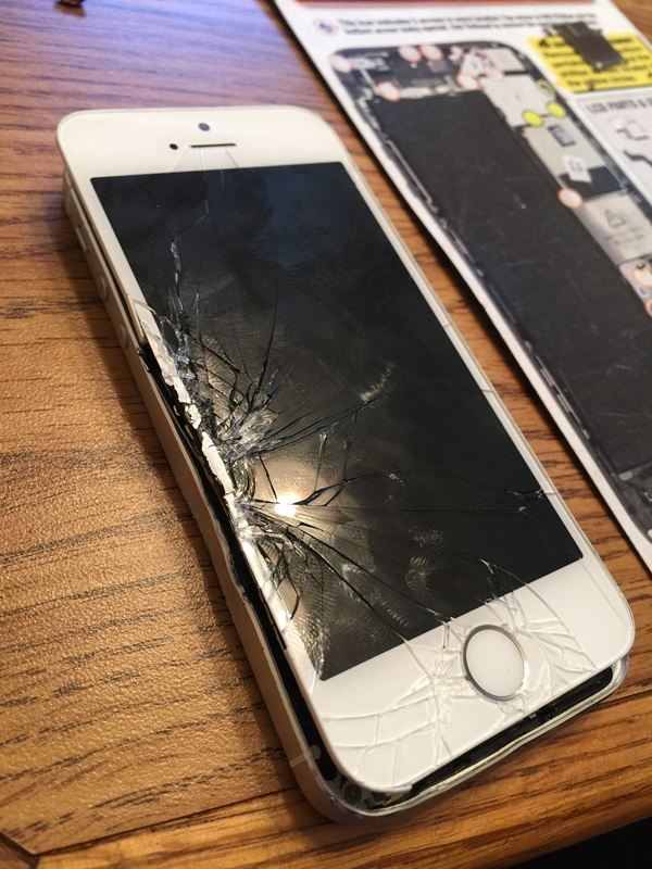 Smashed iPhone 5 Screen